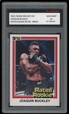 JOAQUIN BUCKLEY 2021 PANINI INSTANT UFC RATED RETRO 1ST GRADED 10 ROOKIE CARD RC