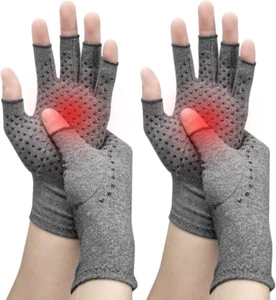 Arthritis Compression Gloves for Pain Relief - 2 Pairs, Anti-Slip Design - Picture 1 of 12