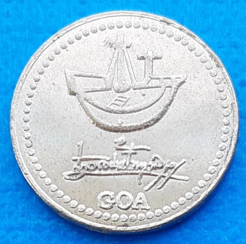 Goa 3 Réis 2021 UNC Sailing Ship Portuguese India unusual coinage Cover