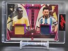 PELE / LIONEL MESSI 2023 LEAF ART OF SPORT DUAL GAME USED RELIC PATCH 1/8