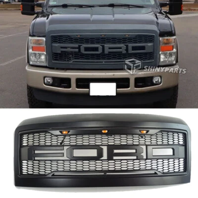 Parrilla delantera estilo Raptor para Ford F250 F350 Super Duty 2008-2010 malla de panal Foto 1 de 4
