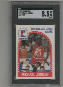 1989-90 NBA Hoops All Star Michael Jordan #21 SGC 8,5 nuovo di zecca + Chicago Bulls - Foto 1 di 2