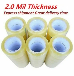 36 Rolls Clear Packing Packaging Carton Sealing Tape 2.0 Mil Thick 2x110 Yards - Picture 1 of 2
