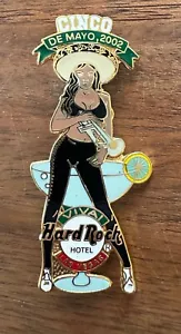 LAS VEGAS HOTEL Hard Rock Cafe Cinco de Mayo 2002 Mädchen blau Margarita Glasnadel - Bild 1 von 2