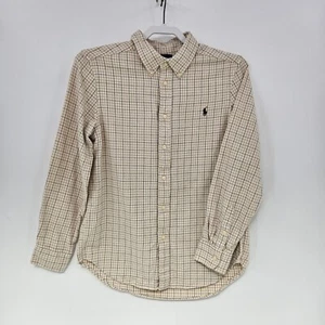Boys Ralph Lauren Plaid Button Down Shirt Long Sleeve Collared Top Large 14-16 - Picture 1 of 6