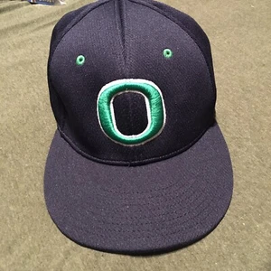 Oregon Ducks Hat Black Texture Green Logo University OU Richardson Size 40 SM-MD - Picture 1 of 5