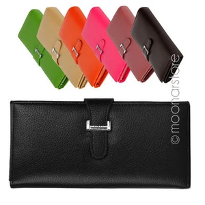 Nuevo 2016 Lujo Elegante Mujeres Cuero PU Sólido Noble Cartera Cartera Cartera - Envío Gratuito al Reino Unido - Imagen 1 de 13