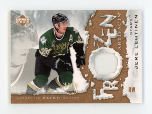 2007 Upper Deck Artifacts Jere Lehtinen Patch Bronze #/50 Game Used Frozen SP
