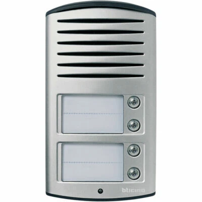 PULSANTIERA 2 FILI AUDIO 4 TASTI ALLUMINIO IP54 BTICINO 342941 4 famiglie