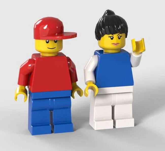 LEGO Minifigure Boy + Girl (from retired set Mindstorms NXT education 2006-2012) - Image 1 of 4