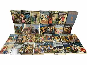 LOT 30 VINTAGE 1930-1960 NANCY DREW HARDCOVER BOOKS CAROLYN KEENE & DUST JACKETS - Foto 1 di 24