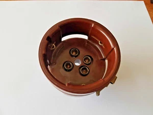 1 x Military BAKELITE 4 PIN Tube Socket Soviet Silver BA4.812.035 NEW - Picture 1 of 6