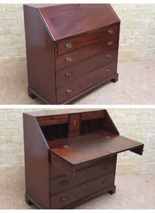 ANTIK! Sekretär restauriert Biedermeier 1850 Mahagoni Schrägklappe - Bild 1 von 20