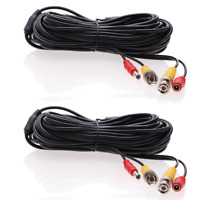 6 x 75ft Security Camera Cable CCTV Video Power Wire BNC RCA White Cord DVR