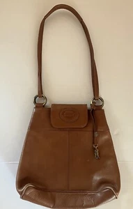 Vintage American Angel Brown Leather Shoulder Bag Purse Handbag 90’s Y2K EUC - Picture 1 of 11