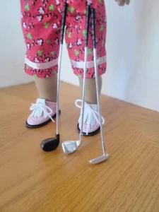 3-piece Golf Clubs: Iron - Putter - Wood - works for American Girl Dolls - Picture 1 of 4