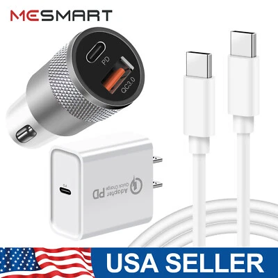 20W USB-C Super Fast Wall Charger 6FT Cable For Samsung Galaxy S21 S22 S23 S24 - Image 1 of 4
