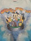 Vtg Disney Grizzly River Run T Shirt Mickey Donald Goofy Disneyland Resorts EUC