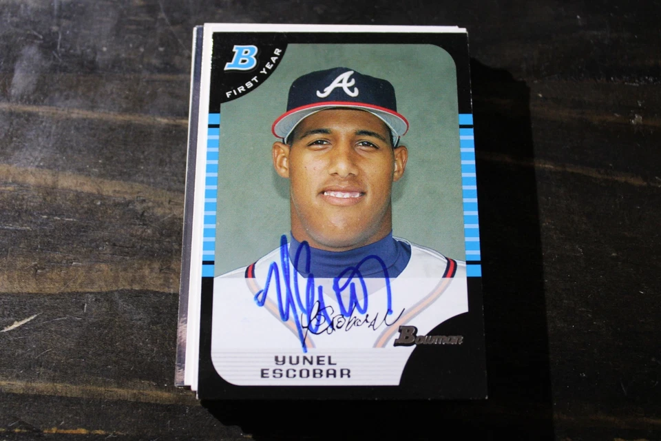 TARJETA AUTOGRAFIADA DE YUNEL ESCOBAR ATLANTA BRAVES Foto 1 de 1