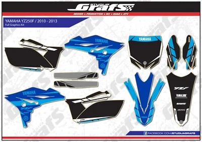 2010 2011 2012 2013 YZ 250F Graphics Kit For YAMAHA YZ250F YZF 250 F Decal Deco Foto 1 de 4