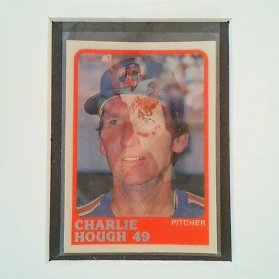 #87 Charlie Hough 1988 Sportflics Base Card Texas Rangers - Image 1 of 2