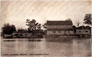 Wenonah Resort am Lake Odessa Michigan MI Ruderboote 1920er Postkarte - Bild 1 von 2