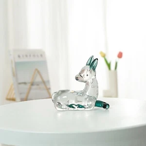 Reindeer Deer Figurine Glass Collection Ornament Statue Animal Collectible Xmas - Picture 1 of 10