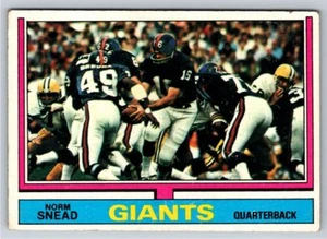 1974 Topps #23 Norm Snead New York Giants - Picture 1 of 2