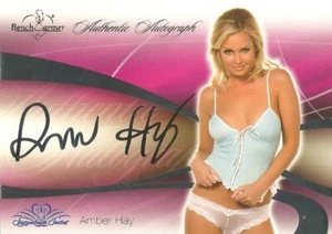 Tarjeta autógrafa Benchwarmer 2008 Signature Series - #46 "Amber Hay" - Imagen 1 de 1