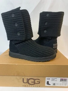 UGG Australia klassische schwarze Damenstiefel Strickschuhe Größe 6 68 $ OBO!{ch} - Bild 1 von 9