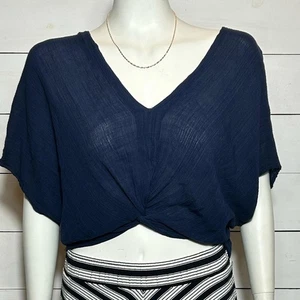 Blusa corta Coco + Jaimeson para mujer azul marino talla M  - Imagen 1 de 4