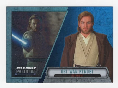 2016 Topps Star Wars Evolution Blue Lightsaber Parallel #19 Obi Wan Kenobi - Image 1 of 2