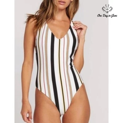 Traje de baño Volcom That's Stripe de una pieza talla XXL Foto 1 de 4