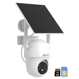 ANRAN 3MP 4G LTE Überwachungskamera SIM PTZ Kamera Solarpanel 32GB - Bild 1 von 16