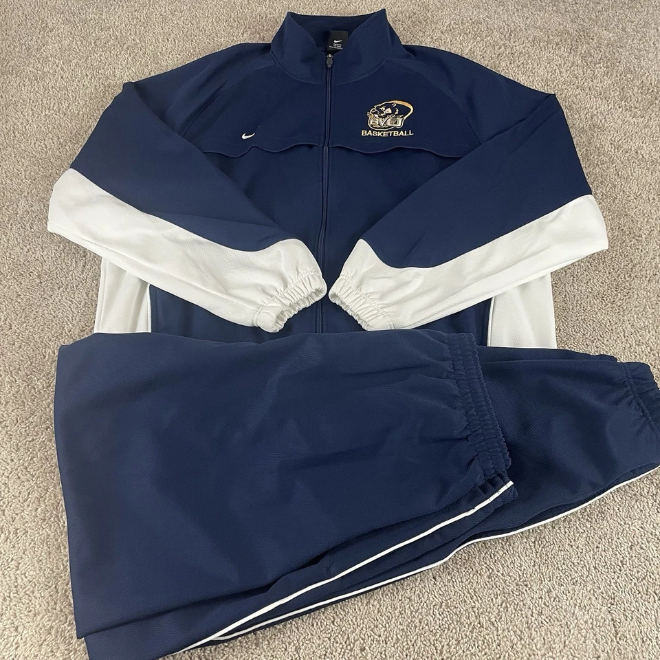 De colección Nike Chándal Para Hombres 3XL Chaqueta Pantalones Años 90 Y2K Azul Marino Baloncesto Calentamiento R1 Foto 1 de 4