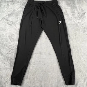 Gymshark Hose Herren klein schwarz Jogginghose Tapered Reißverschlusstaschen Kordelzug Stretch - Bild 1 von 14