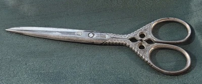 ANTIQUE PAIR OF ORNATE VICTORIAN CUT STEEL SEWING SCISSORS, MADE IN GERMANY - Image 1 of 4