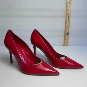 Calvin Klein KCDOVE2 Pumps dunkelrot Lack spitz zulaufend Heels 11M Neu mit Karton - Bild 1 von 14