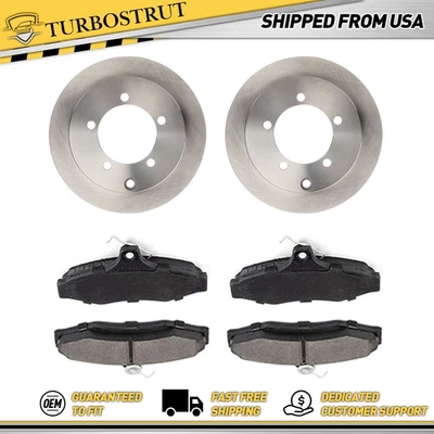 OE Rear Brake Rotors Brake Ceramic Pads Kit For 1997-2004 Mitsubishi Diamante - Image 1 of 4