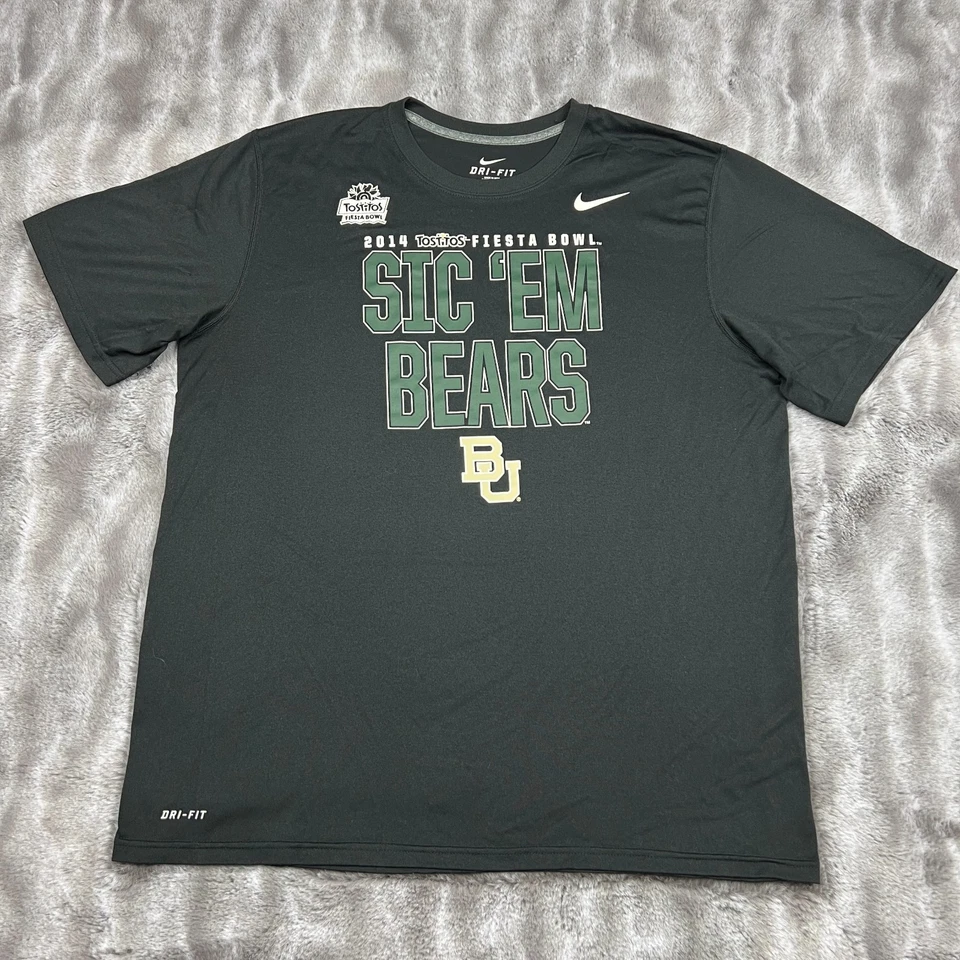 Camisa Baylor Bears Para Hombre Extra Grande Negra Nike Fiesta Bowl Fútbol Universitario Foto 1 de 4