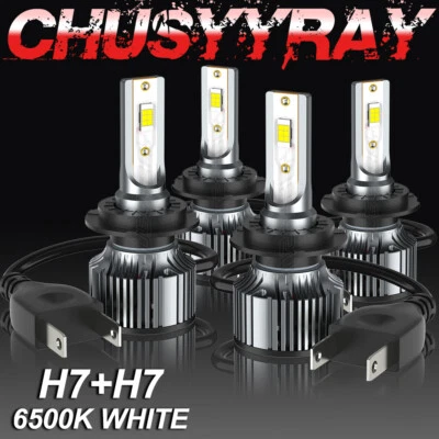 Combo 4x faros LED bombillas de frijol alto bajo 6 k aptos para BMW 525i 530i 2004-2007 Foto 1 de 4