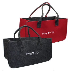Bolsa de fieltro para chimenea bolsa de transporte soporte de periódico bolsa de leña con asa - Imagen 1 de 4