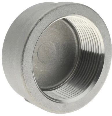 (Ships Fast) 1-1/2" NPT Pipe Threaded Cap | 304 Stainless Steel 150 Fitting - Image 1 of 3