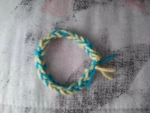 I stand with Ukraine handcrafted yarn bracelet anti war jewelry flag charity - Picture 1 of 1