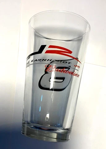 Vintage Dale Earnhardt Jr. #8  NASCAR Budweiser Beer Drinking Glass Sept 2002 Cover