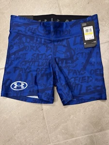 NWT Under Amour Women's HeatGear® VVS 5" Middy Shorts, Cobalt Blue, Size M - Picture 1 of 1