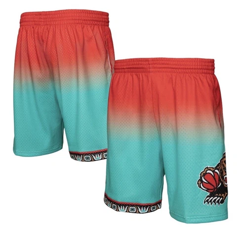 Mitchell & Ness 1996 Vancouver Grizzlies NBA Men's Swingman Shorts Red/Teal Sz S Cover