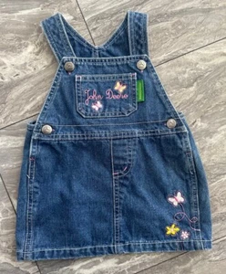 Abito Tuta John Deere Bambina 6/9 Mesi Blu Denim Farm Cutie 100% Cotone - Foto 1 di 4