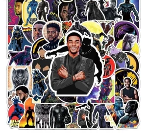 Black Panther Superhero Movie Themed Lot of 50 Assorted Sticker Decals - Picture 1 of 1