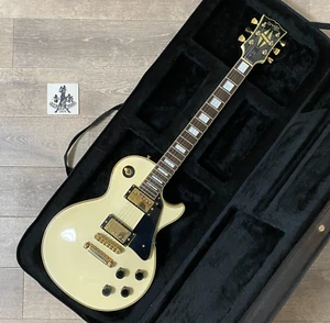 Orville By Gibson Electric Guitar Les Paul Custom White MIJ With Semi HC - Picture 1 of 24
